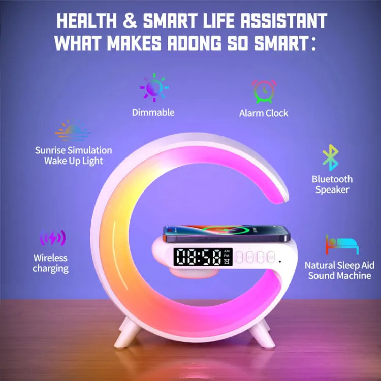 digital led wireless charger speaker